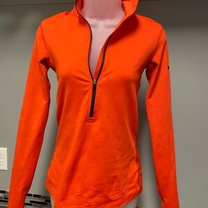 Nike Red Zippered Fitted Sweatshirt